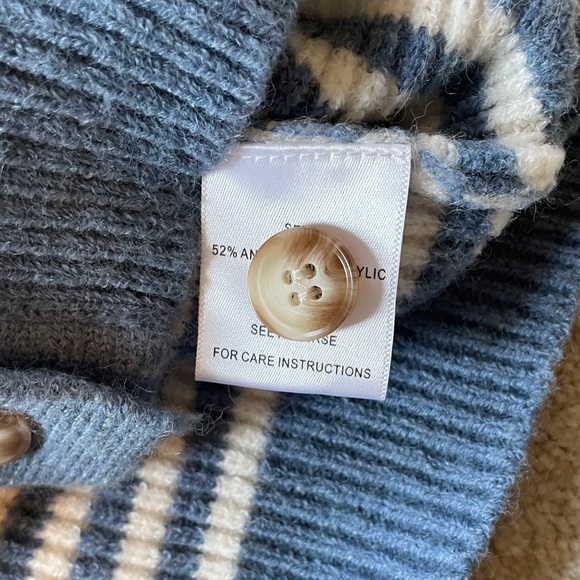 Marea by Liz Joy Coastal Striped Cardigan - Blue and Ivory XS - Picture 7 of 12